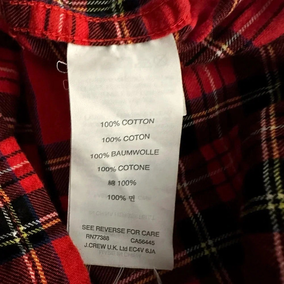 J.Crew | Women’s Pajama Set in Plaid Cotton Flannel (S) ♥️ - Picture 7 of 8
